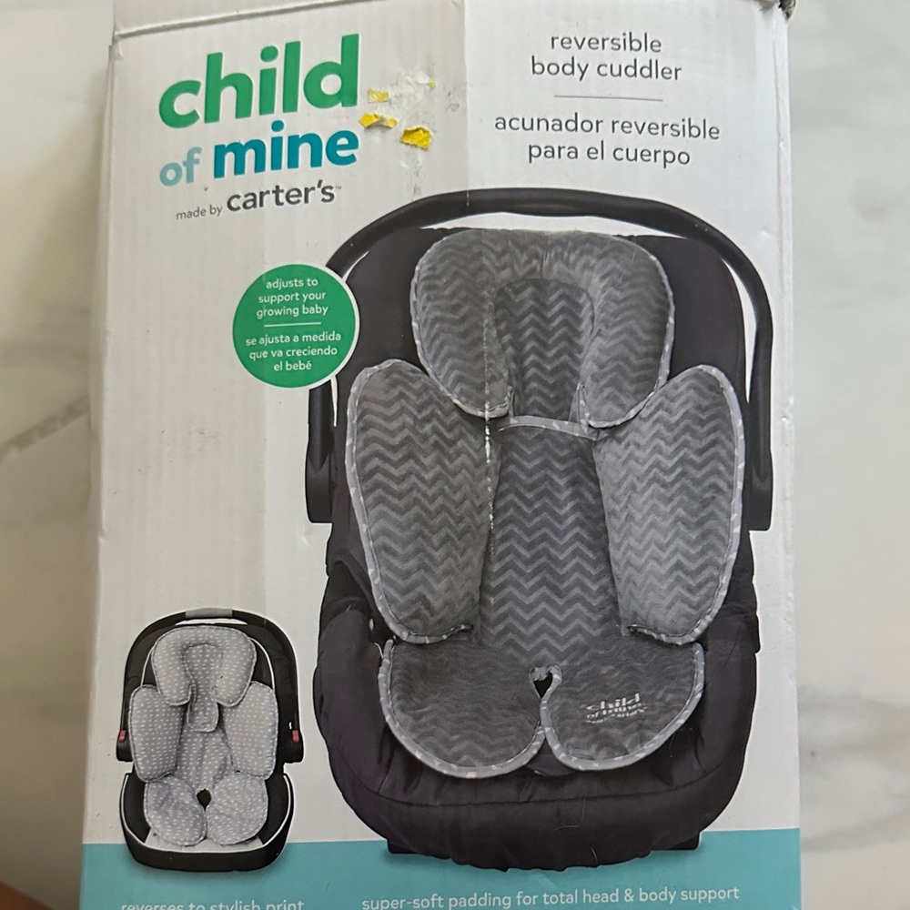 Carter's Black and Gray Reversible Body Cuddler